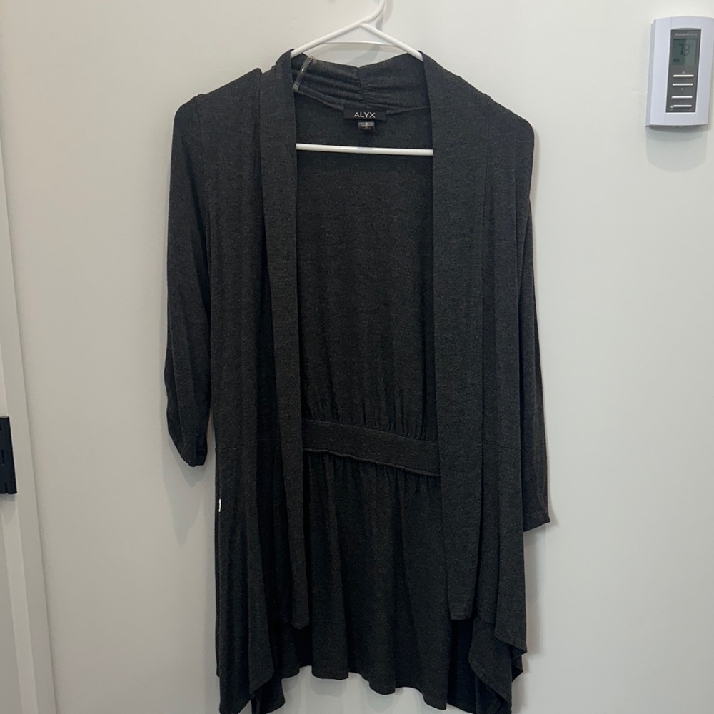 Alyx Charcoal Open Front Cardigan